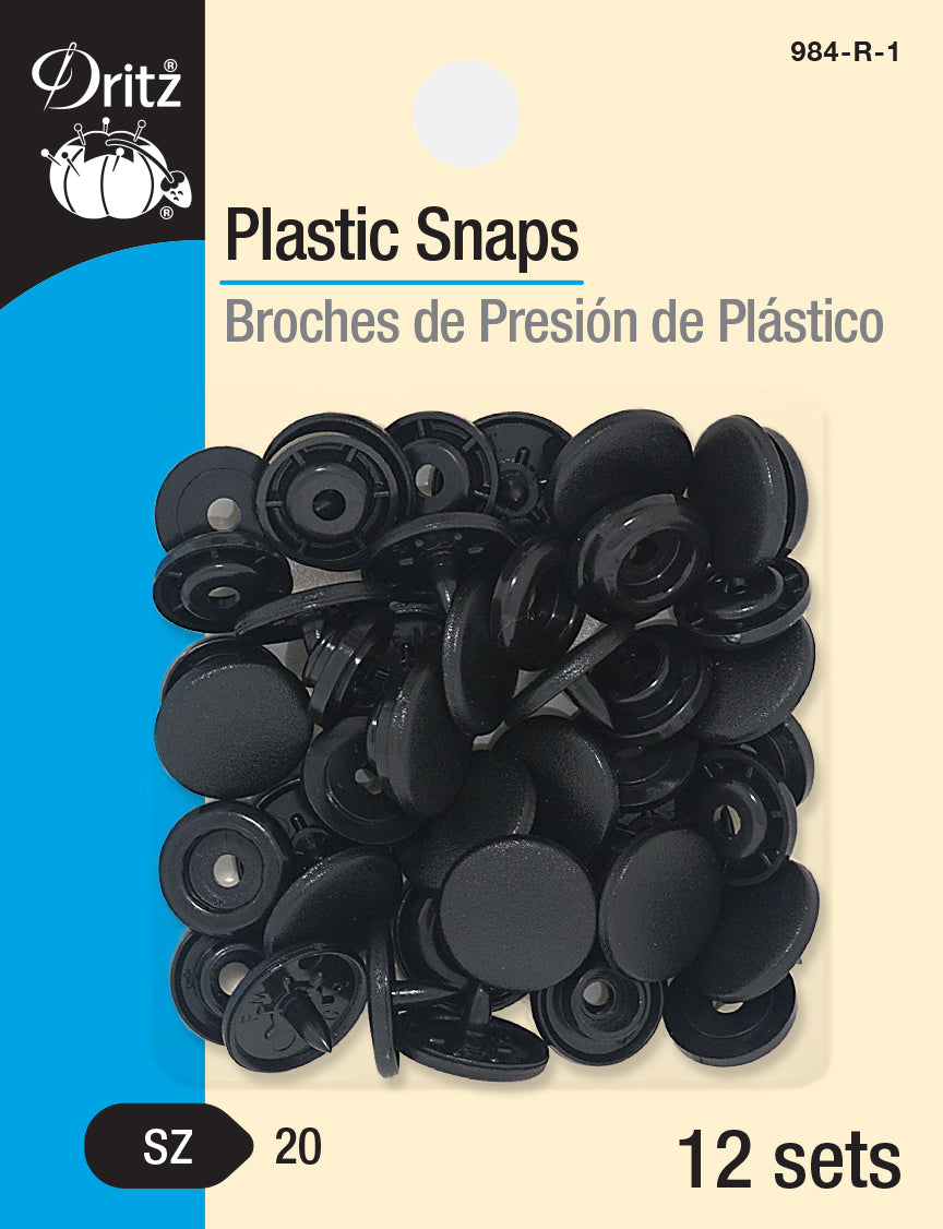 Plastic Snaps - Black
