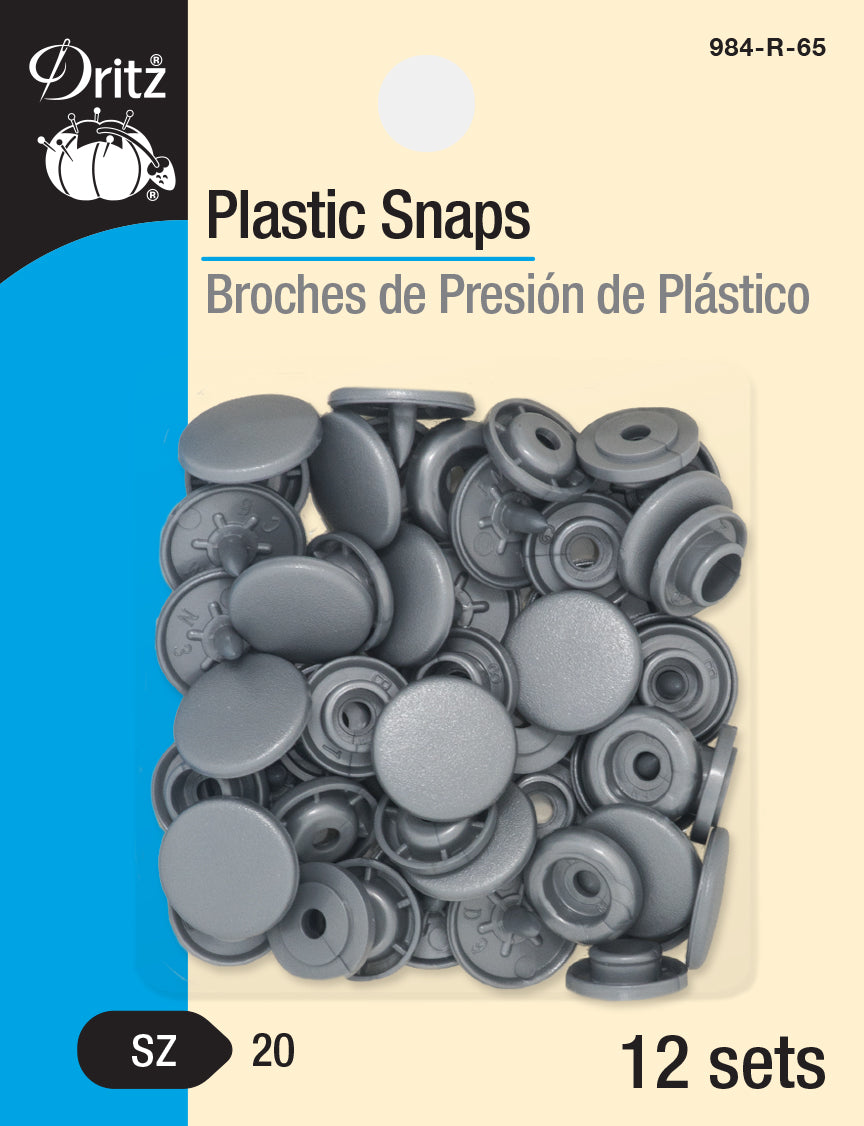 Plastic Snaps - Silver