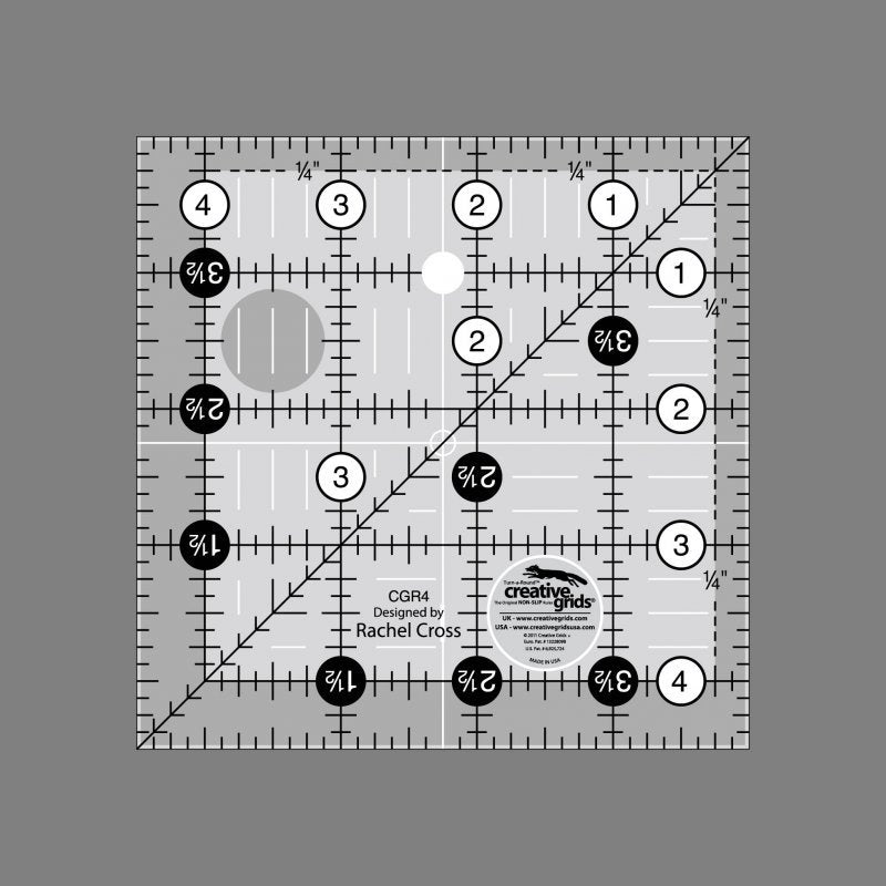 Creative Grids Quilt Ruler 4-1/2in x 4-1/2in