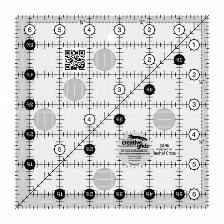 Creative Grids Quilt Ruler 6-1/2in x 6-1/2in