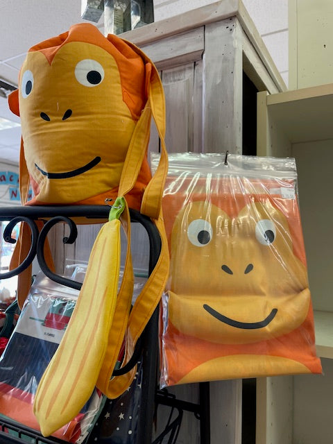 Monkey Back Pack with Banana Pencil Holder