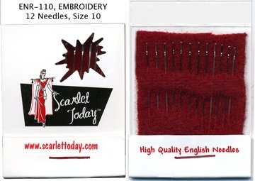 Scarlet Today Embroidery Needles Size 10
