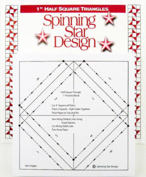 Star Singles by Spinning Star Design 1in Half Square Triangles