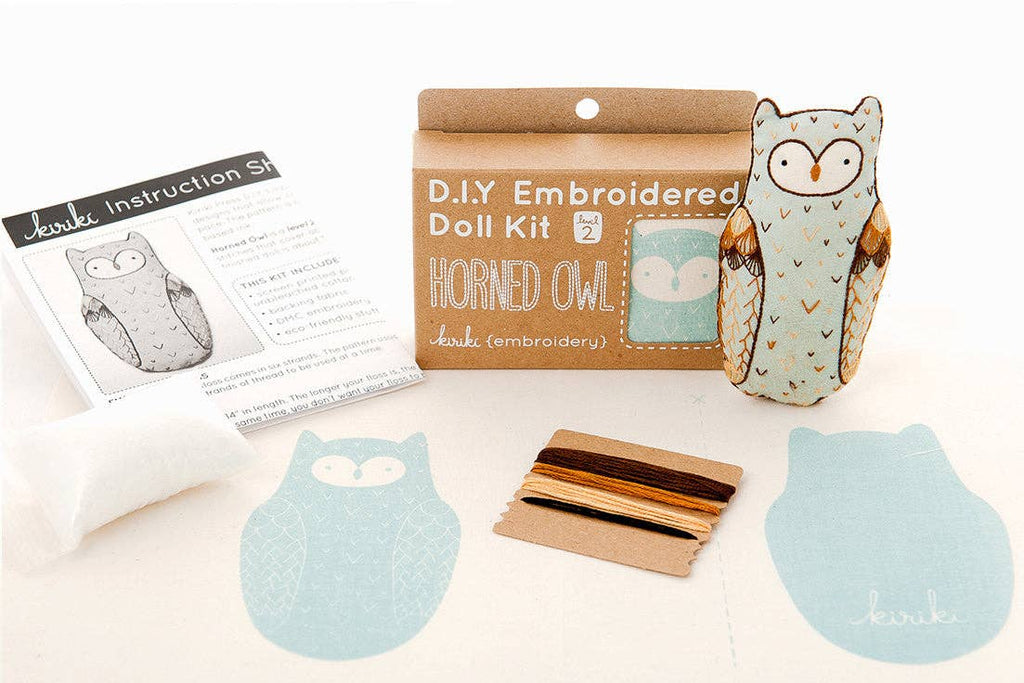 Horned Owl - Embroidery Kit